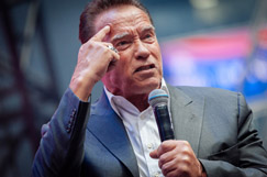 Hes back: Arnie in red hot mess after terminating a pothole image
