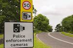 Speed camera switch-off attacked image