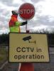 Stop and go boards fitted with CCTV cameras image