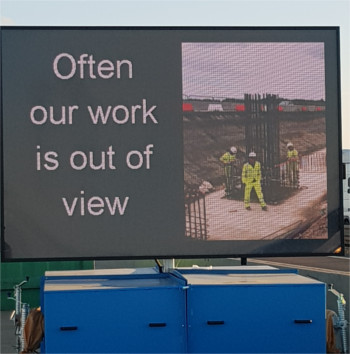 A14 sees trial of video wall tech image