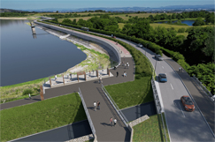 Road safety upgrade also provides waterside promenade image