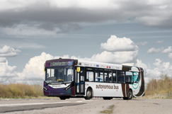 UKs first autonomous bus (running late) starts road trials in Scotland  image