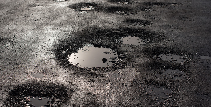 10 worst areas in the UK for road condition 