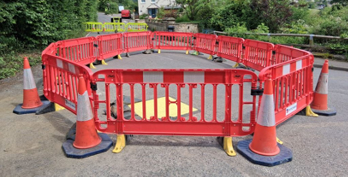 Sinkhole shuts down village