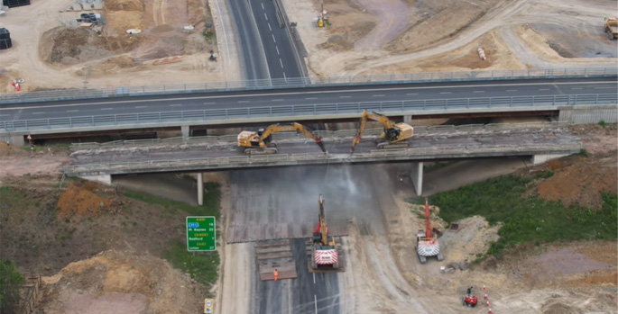Roxton Road Bridge demolished for £1bn Black Cat scheme